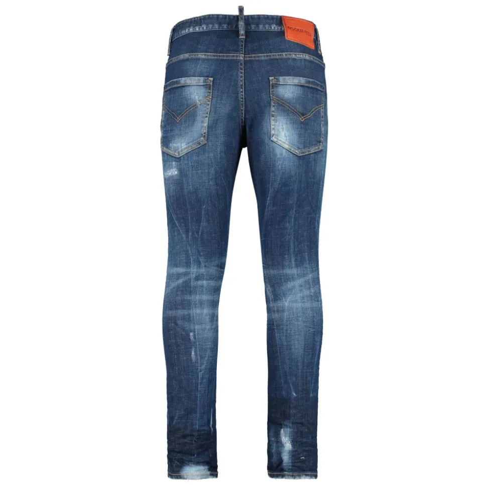 Zerrissene 5-Pocket Jeans mit Metall-Details