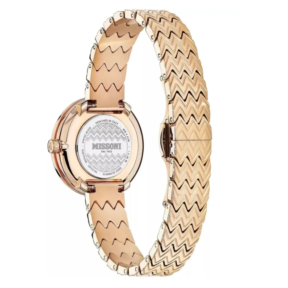 Zigzag Rose Gold Bracelet Watch
