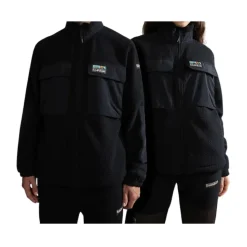 Zip-Up Fleecejacke im Streetwear-Stil