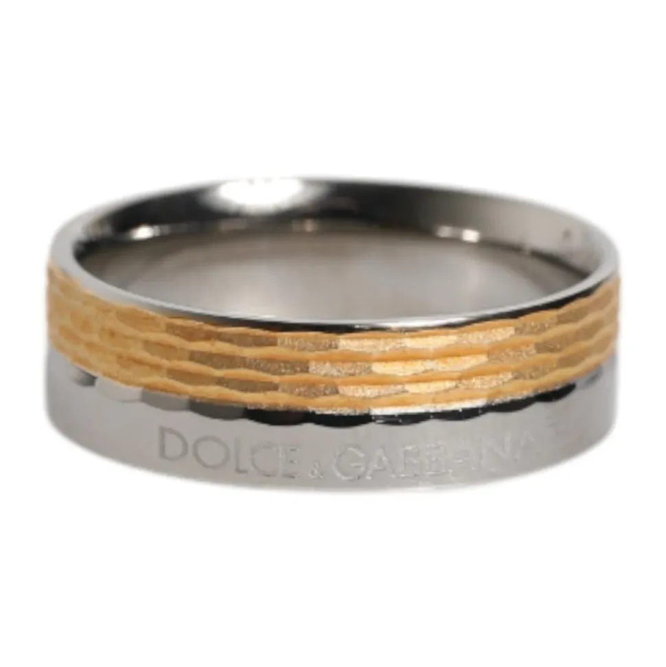 Zweifarbener Texturierter Ring