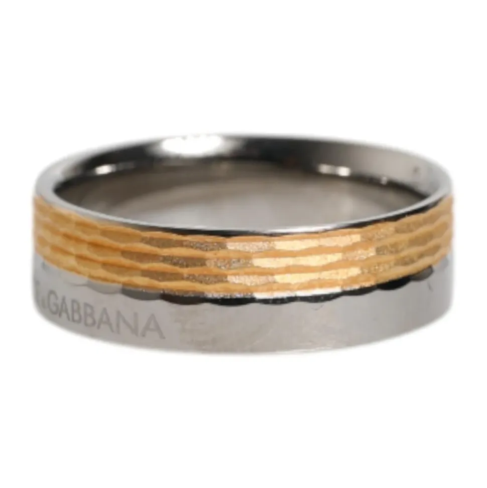 Zweifarbener Texturierter Ring
