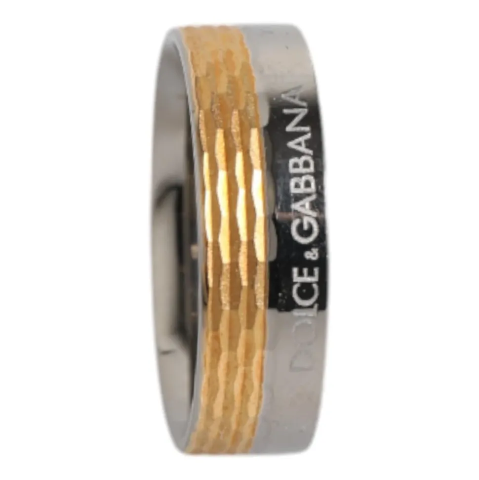 Zweifarbener Texturierter Ring
