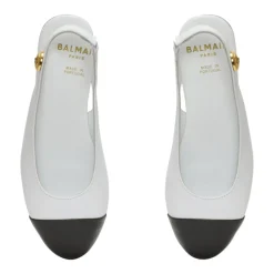 Zweifarbige Ballerinas aus Leder